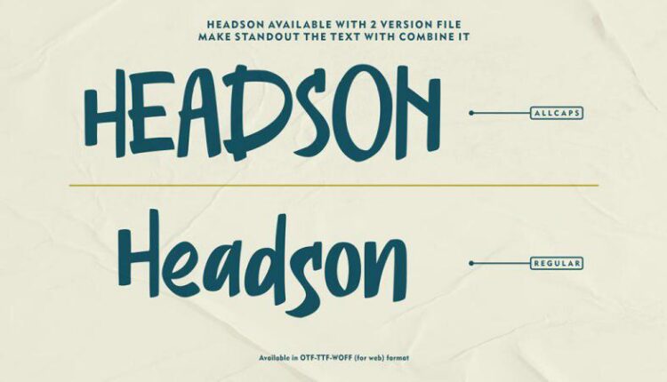 فونت انگلیسی فانتزی هادسون   Headson Font