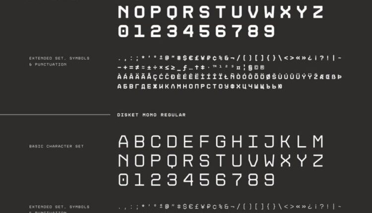 فونت انگلیسی سنس دیسک   Disket Rostype Font