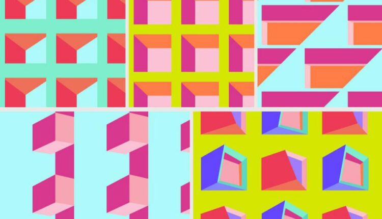 اشکال هندسی و انتزاعی نا منظم   Brutal Geo Patterns