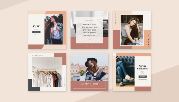 طرح لایه باز آماده پاستلی اینستاگرام   Pastel Instagram Pack