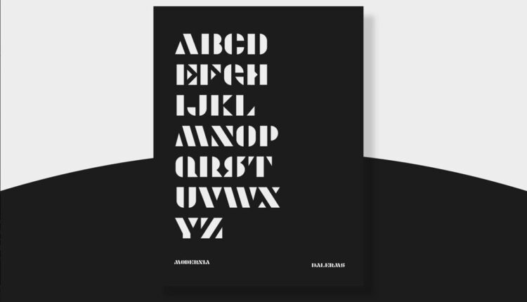 فونت انگلیسی مدرن هندسی   Modernia Geometric Font