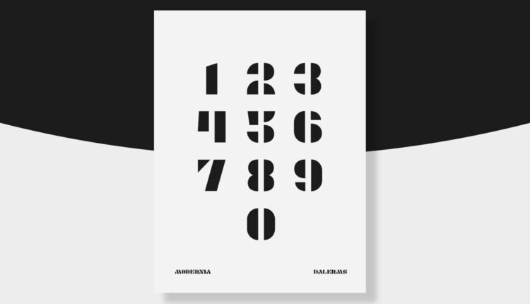 فونت انگلیسی مدرن هندسی   Modernia Geometric Font