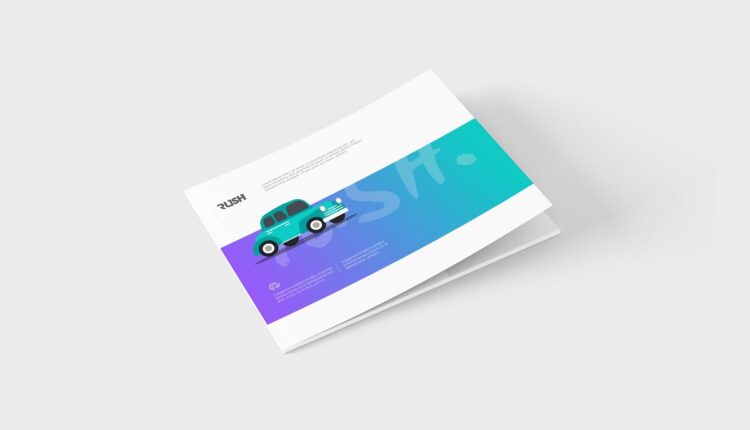 موکاپ مجله و کاتالوگ افقی   Magazine Mock Up