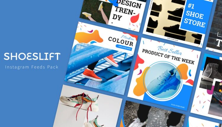 قالب آماده طرح استوری و پست اینستاگرام با موضوع کفش   Shoes lift