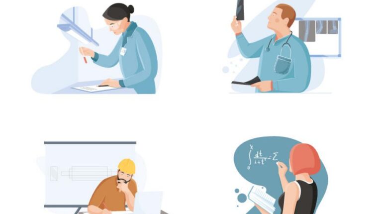 وکتور های تصویرسازی شده برای مشاغل مختلف   Professions