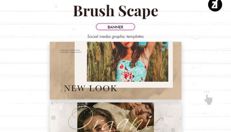 قالب های آماده شبکه اجتماعی اینستاگرام   Brush scape social media