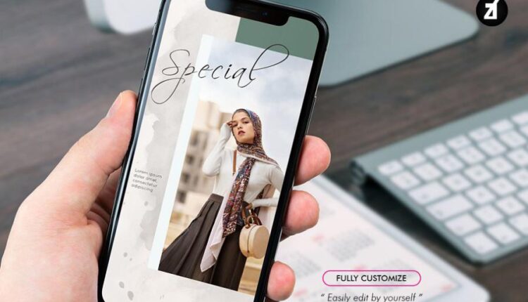 قالب های آماده شبکه اجتماعی اینستاگرام   Brush scape social media