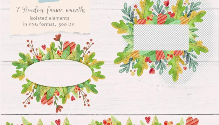 عکس PNG آبرنگی روز ولنتاین   Valentines Day Watercolor