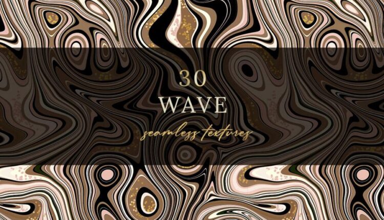 30 تسکچر موج دار رنگ های متنوع   30 Wave Seamless Textures