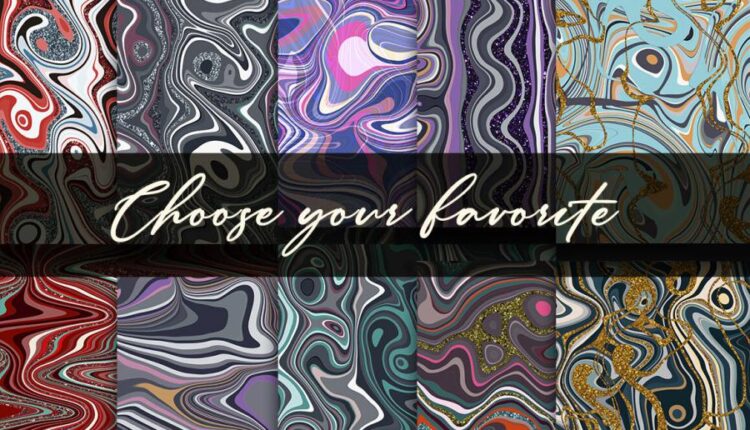 30 تسکچر موج دار رنگ های متنوع   30 Wave Seamless Textures