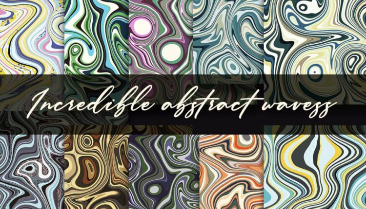 30 تسکچر موج دار رنگ های متنوع   30 Wave Seamless Textures