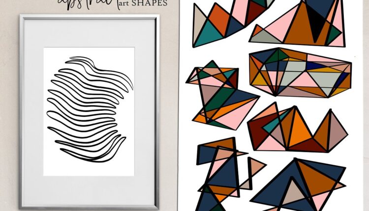 تصاویر PNG اشکال هندسی و انتزاعی   Abstract Shape Art Clipart