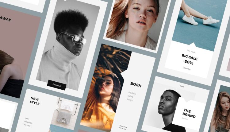 قالب پست و استوری اینستاگرام بوش   Bosh Social Media Pack