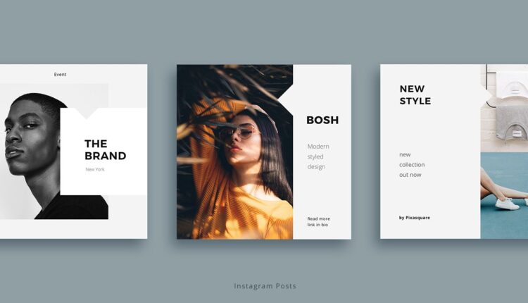 قالب پست و استوری اینستاگرام بوش   Bosh Social Media Pack