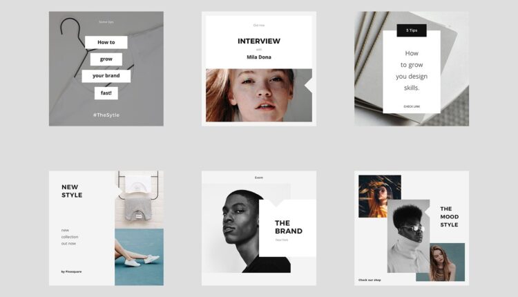 قالب پست و استوری اینستاگرام بوش   Bosh Social Media Pack