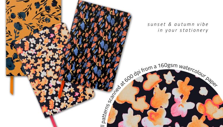 پترن های مرکبی پاییزی   Autumn Inks Pattern Set