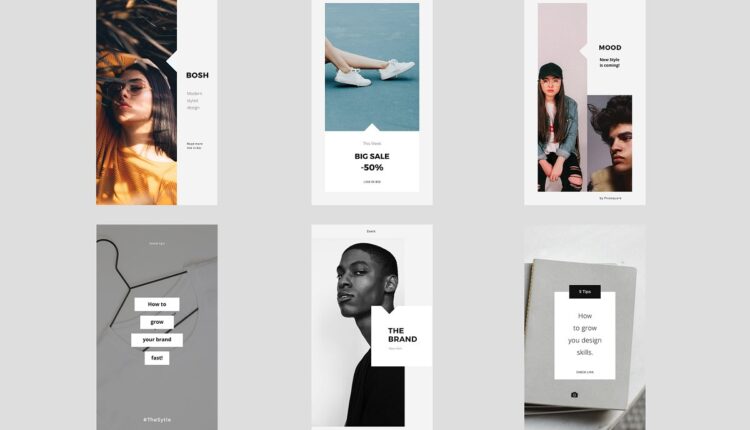 قالب پست و استوری اینستاگرام بوش   Bosh Social Media Pack