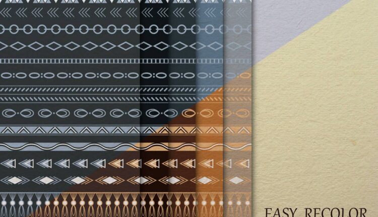 13 طرح وکتور قاب   Boho Style Border