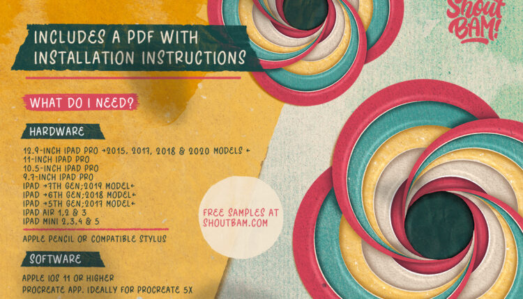 مجموعه پس زمینه و 87 براش Background Set   Procreate