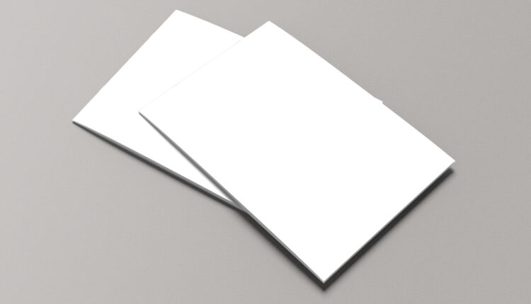 موکاپ کاتالوگ افقی    A4 Landscape Brochure Mockup