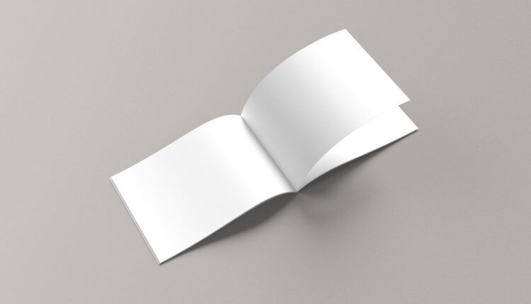 موکاپ کاتالوگ افقی    A4 Landscape Brochure Mockup