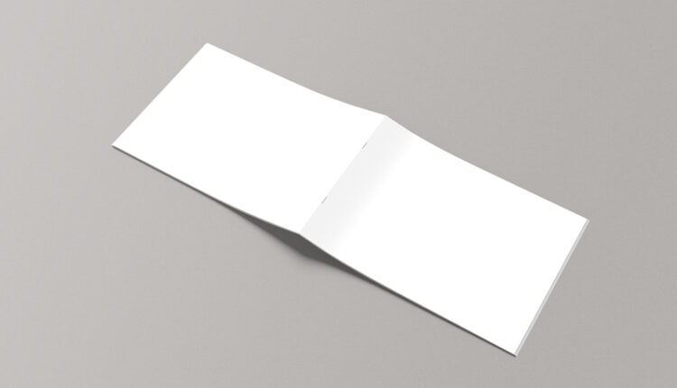 موکاپ کاتالوگ افقی    A4 Landscape Brochure Mockup