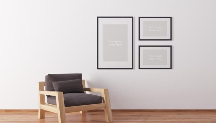 موکاپ قاب دیواری ساده – Minimalist Frame Mockup