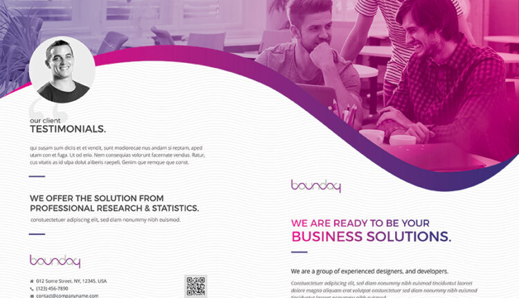 بروشور طرح کسب و کار    A4 Bifold Brochure