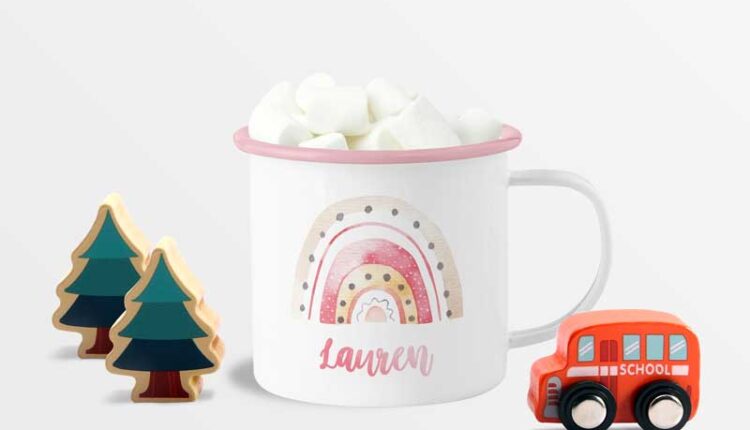 موکاپ ماگ سرامیکی – Enamel Mugs for Kids Mockups