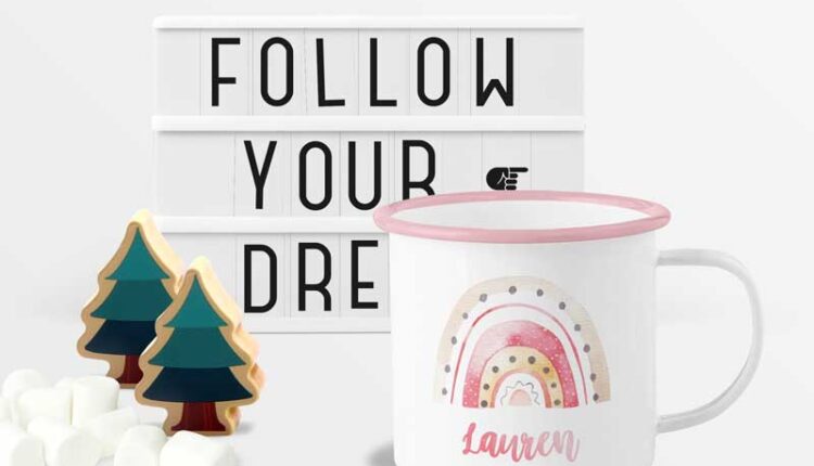 موکاپ ماگ سرامیکی – Enamel Mugs for Kids Mockups