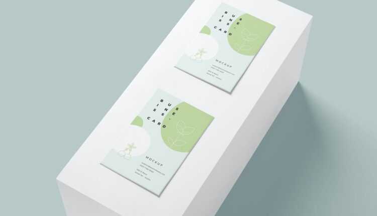 موکاپ کارت ویزیت عمودی –  Business Card Mockups