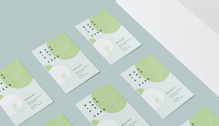 موکاپ کارت ویزیت عمودی –  Business Card Mockups