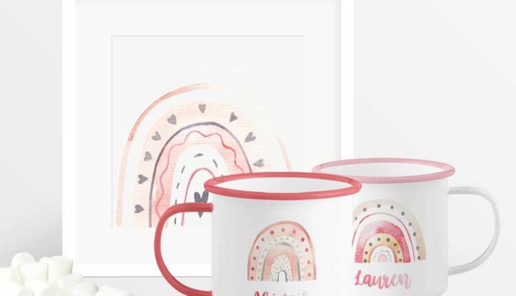 موکاپ ماگ سرامیکی – Enamel Mugs for Kids Mockups