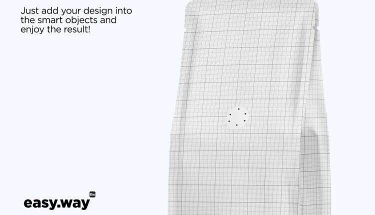 موکاپ بسته بندی سوپاپدار قهوه – Coffee Bag With Valve Mockup
