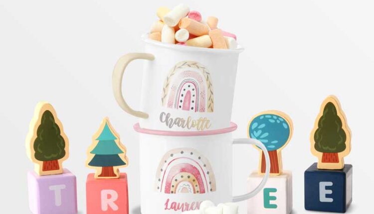 موکاپ ماگ سرامیکی – Enamel Mugs for Kids Mockups