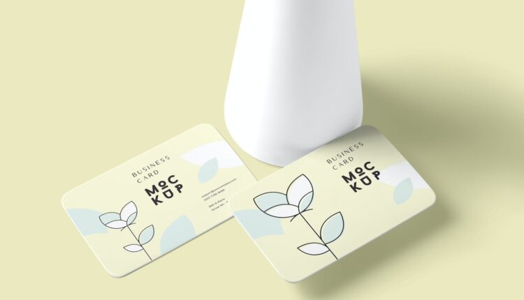 موکاپ کارت ویزیت دورگرد – Edges Business Card Mockups