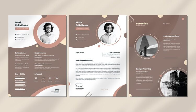 قالب آماده رزومه کاری – Architect CV Resume