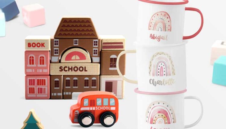 موکاپ ماگ سرامیکی – Enamel Mugs for Kids Mockups