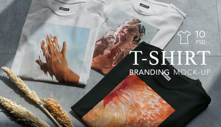 موکاپ تی شرت اسپرت – Elements T Shirt Branding Mockup