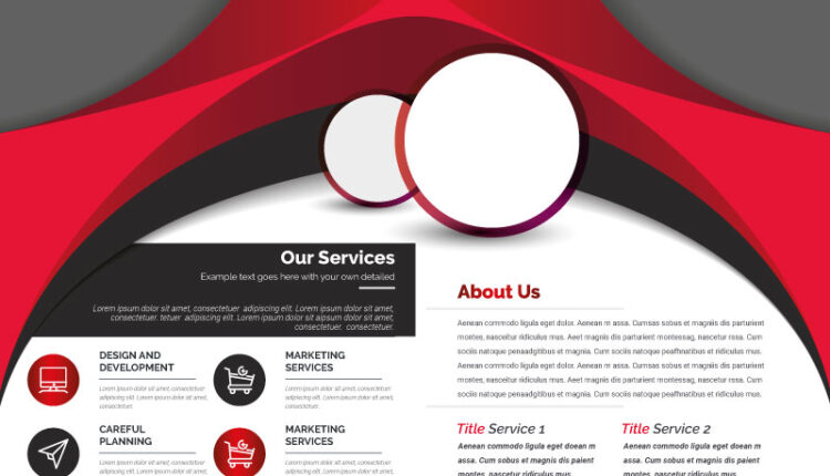 قالب آماده بروشور در چند رنگ – Bifold Brochure