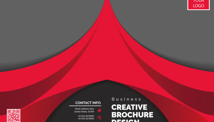 قالب آماده بروشور در چند رنگ – Bifold Brochure