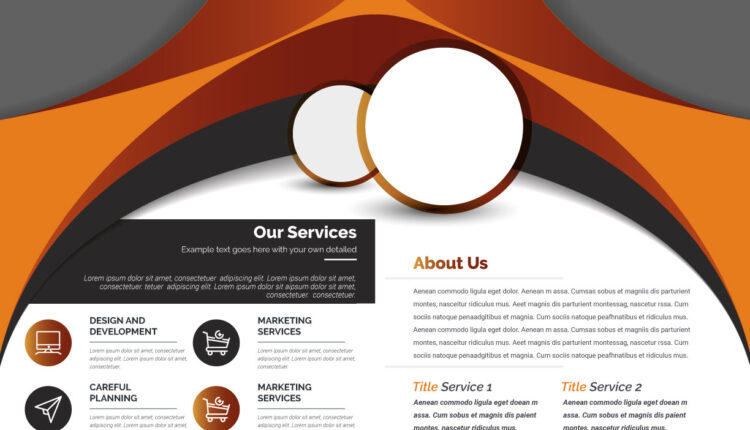 قالب آماده بروشور در چند رنگ – Bifold Brochure