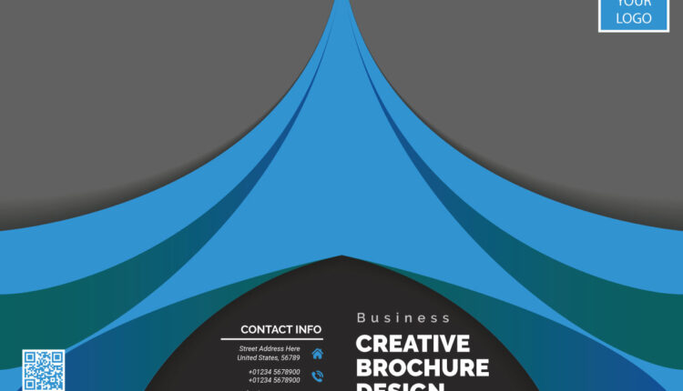 قالب آماده بروشور در چند رنگ – Bifold Brochure