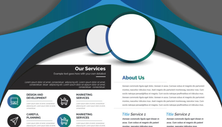 قالب آماده بروشور در چند رنگ – Bifold Brochure