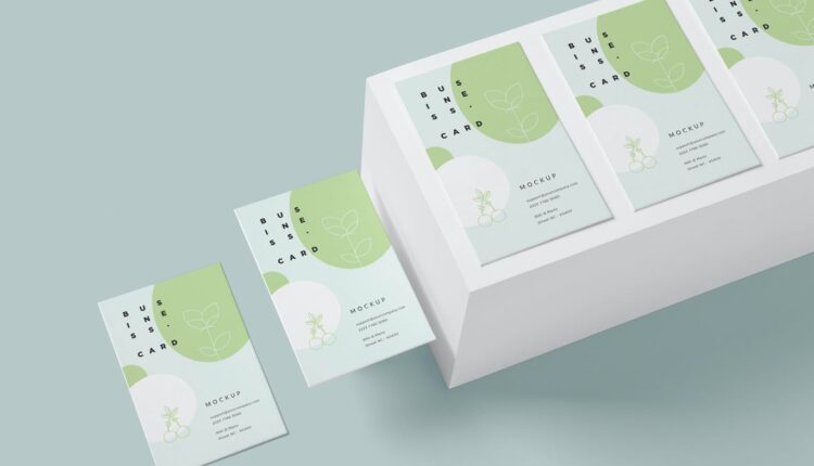 موکاپ کارت ویزیت عمودی –  Business Card Mockups