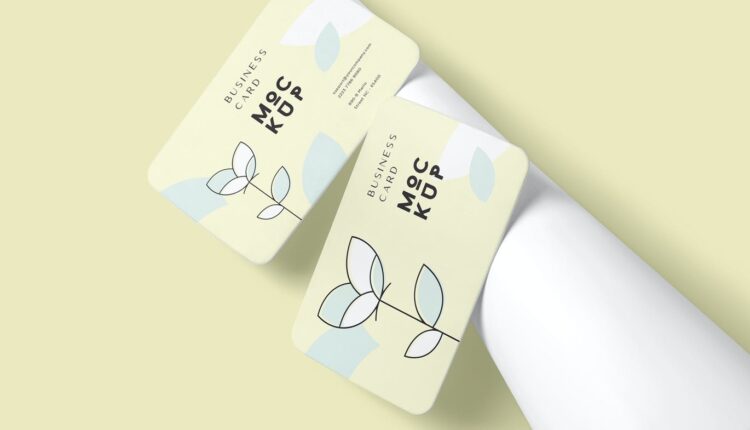 موکاپ کارت ویزیت دورگرد – Edges Business Card Mockups