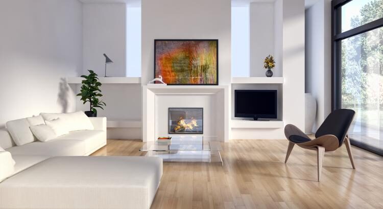 عکس استوک طراحی داخلی منزل – Modern Home Stock Photo