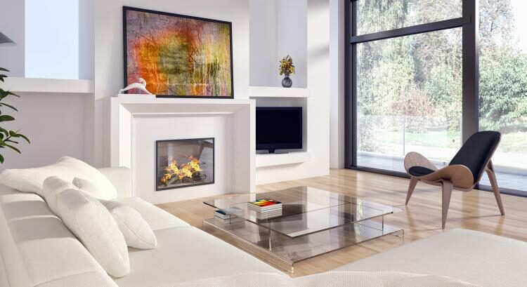 عکس استوک طراحی داخلی منزل – Modern Home Stock Photo