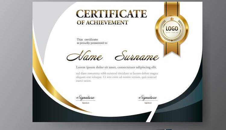 وکتور آماده مدرک و گواهی – Vector Certificate And Diploma