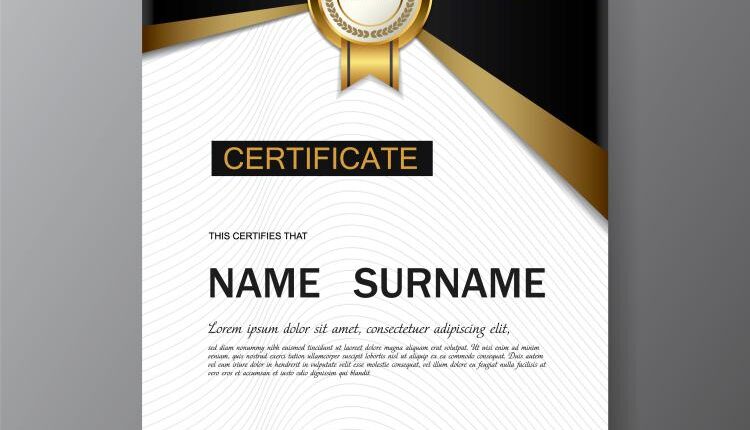 وکتور آماده مدرک و گواهی – Vector Certificate And Diploma